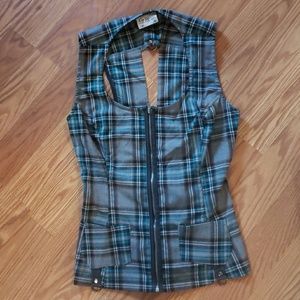 Lip service plaid corset